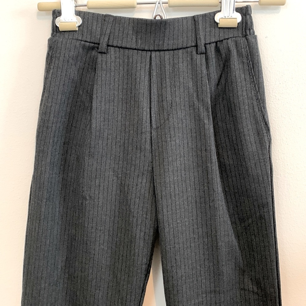 Bershka Gray Pinstripe Pants
